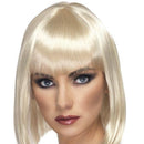 Glam Wig Adult Blonde Short Blunt Hair with Fringe 1