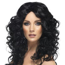 Glamour Wig Long Black Curly Adult Starlet Costume Hair 2