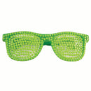 Glasses 80s Rhinestone Neon Green 1