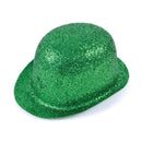 Glitter Green Plastic Bowler Hat 1