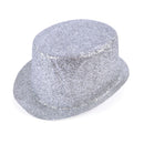 Glitter Silver Topper Plastic Hat Adult 1