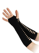 Gloves Ladder Style Black 10" Costume Accessories Unisex 1