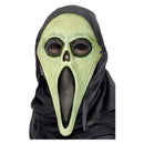 Glow In The Dark Screamer Mask Adult White 2