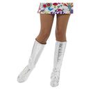 Gogo Boot Covers Adult Silver Costume Accessory 1