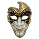 Gold Venetian Man Mask Full Face Glittery Swirls 1