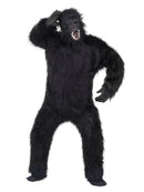 Gorilla Costume Adult Black Bodysuit Mask Hands Feet 2