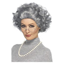 Granny Kit Adult Grey Wig Glasses Pearl Necklace 2