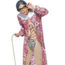 Gravity Granny Costume Adult Pink Bodysuit 2