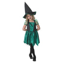 Green Spider Witch Girls Dress Childrens 1