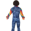 Groovier Dancer Costume Adult Blue Disco Jumpsuit 2