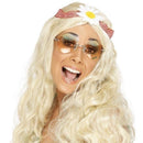 Groovy Wig Adult Long Wavy Blonde with Daisy Headband Costume Accessory 2