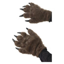 Hairy Monster Hands Adult Brown 2
