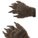 Hairy Monster Hands Adult Brown 1