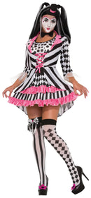 Harlequin Clown Ring Mistress Adult Costume Female Uk Size 10 14 1