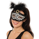 Harlequin Eyemask With Tall Feather Eye Masks Female 1