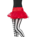 Harlequin Tights Adult White Black 1