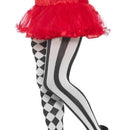 Harlequin Tights Plus Size Adult White Black Harley Quinn Costume Accessory 2