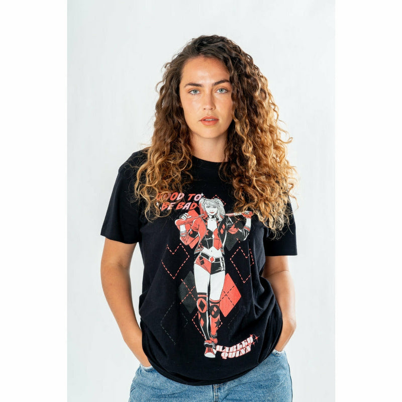 Harley Quinn Adult Black Got To Be Bad T-Shirt DC_2