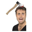 Hatchet Through The Head Headband Adult Silver 33cm 2