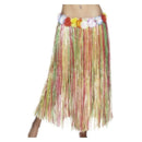 Hawaiian Hula Adult Skirt 80cm with Flowers Elasticated Waist Luau Costume 2