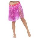 Hawaiian Hula Skirt with Flowers Adult Neon Pink 2