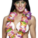 Hawaiian Lei Multi Coloured with Large Bright Flowers Adult Costume Accessory 2