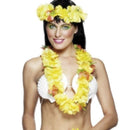 Hawaiian Set Adult Yellow Garland Head and Wrist Bands 1