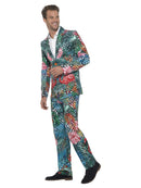 Hawaiian Tropical Flamingo Suit Adult Multi Coloured Jacket and Trousers 2