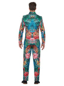 Hawaiian Tropical Flamingo Suit Adult Multi Coloured Jacket and Trousers 4