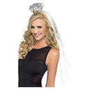 Hen Night Ring Headband White Veil Adult Costume Accessory 2