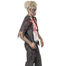 High School Horror Zombie Schoolboy Costume Adult Grey White Red 3