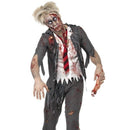 High School Horror Zombie Schoolboy Costume Adult Grey White Red 1