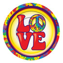 Hippie Party Plate 7 Inch Pack of 8 1