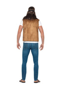 Hippie Waistcoat Unisex Adult Brown CND Logos Fur Trim 3