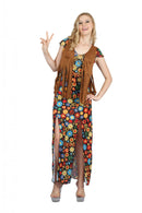 Hippy Dress Costume Floral Woodstock Outfit 1