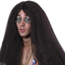 Hippy Wig Adult Brown Long with Centre Parting Costume Accessory 2