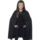 Hooded Cape Kids Long Black Creepy Vampire Halloween Costume Accessory 4