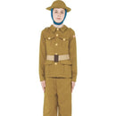 Horrible Histories Kids WW1 Boy Costume Brown 1