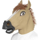 Horse Mask Overhead Brown Latex with Fur Adult Costume Accessory 2