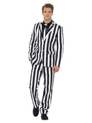 Humbug Striped Stand Out Suit Adult Black White 2
