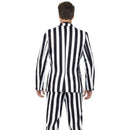 Humbug Striped Stand Out Suit Adult Black White 3