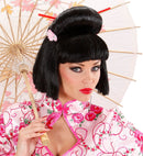 Geisha Wig With Flower & Chopsticks In Box