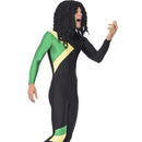 Jamaican Hero Cool Runnings Costume Adult Black Bobsled Jumpsuit 3
