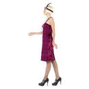 Jazz Flapper Costume Burgundy Adult_3
