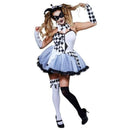 Jesterella Harlequin Costume Ladies Dress 1