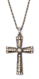 Jewelled Cross Necklace Costume Accessory 1