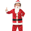 Jolly Santa Costume Kids Red White 1