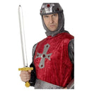 Knights Sword Adult Silver Straight Hilt 62cm Fantasy Costume Accessory 1