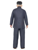 Korean Dictator Costume Adult Grey Jumpsuit Kim Jong Un Outfit 4