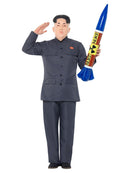 Korean Dictator Costume Adult Grey Jumpsuit Kim Jong Un Outfit 5